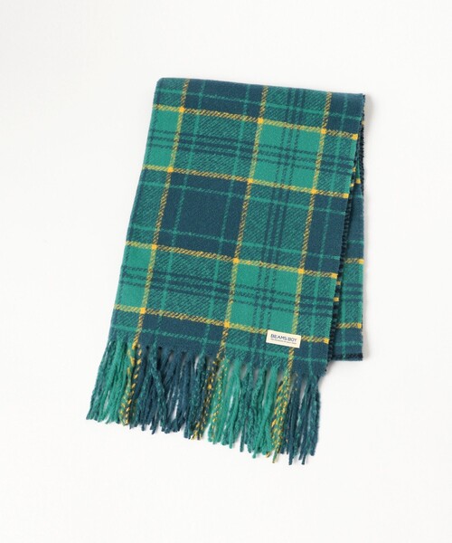 BEAMS BOY（ビームスボーイ）の「大判 チェック柄 ストール（マフラー・レディース・ネイビー/レッド/ブラウン・ONE SIZE）」の9枚目の写真
