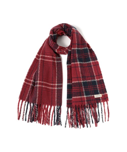 BEAMS BOY（ビームスボーイ）の「大判 チェック柄 ストール（マフラー・レディース・ネイビー/レッド/ブラウン・ONE SIZE）」の11枚目の写真