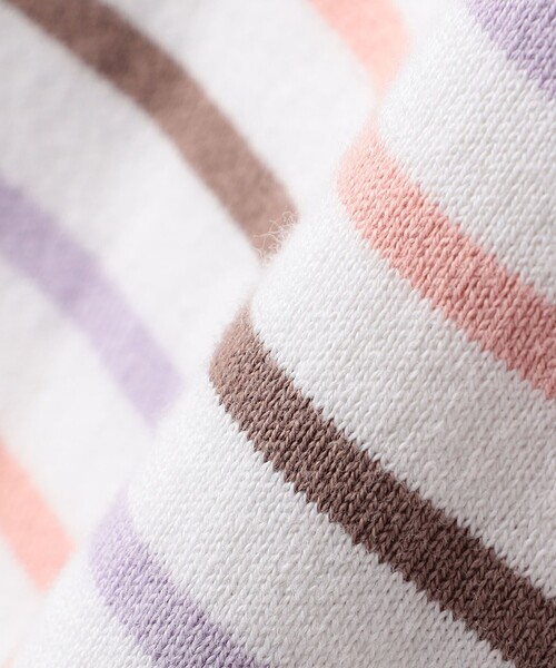 SHIPS（シップス）の「SHIPS KIDS:80～90cm/ボーダー フリル ロングスリーブ Tシャツ（Tシャツ/カットソー・キッズ・オフホワイト/ピンク・80/90）」の8枚目の写真