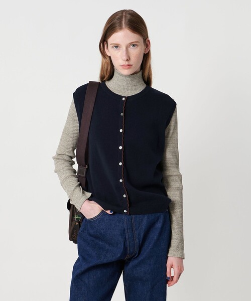 コットンカシミヤニットベスト セール】 【洗える】コットンカシミヤ ニットベスト （ベスト