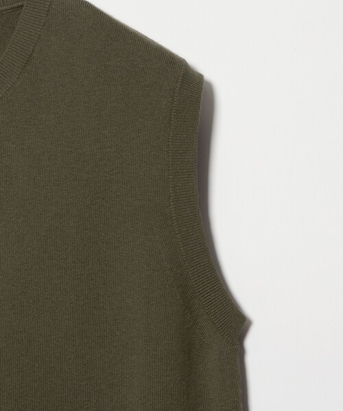 Steven Alan（スティーブンアラン）の「＜Steven Alan＞コットン カシミヤ ラッフル ニットベスト（ベスト・レディース・オリーブ/ネイビー・FREE）」の13枚目の写真