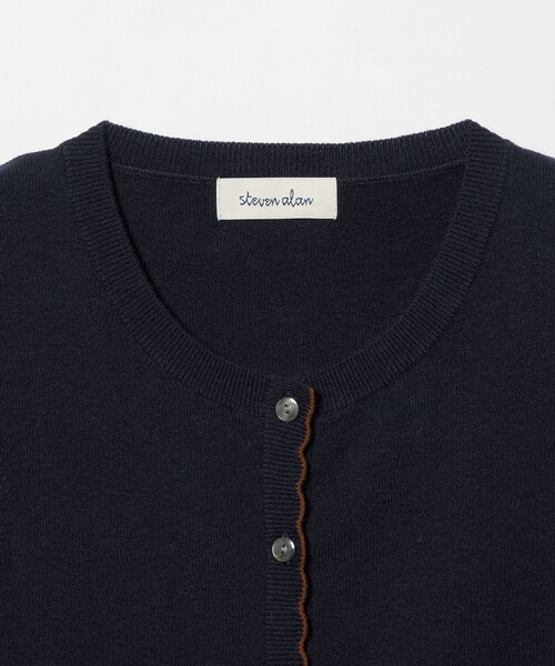 セール】＜Steven Alan＞コットン カシミヤ ラッフル ニットベスト