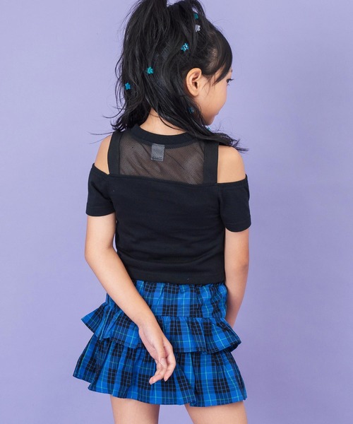 ANAP kids（アナップキッズ）の「ベルトデザイン肩あきジップトップス【ジュニアお揃い】（Tシャツ/カットソー・キッズ・ブラック/ライトグレー・130cm/120cm）」の5枚目の写真