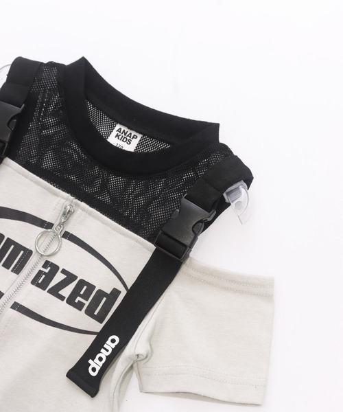 ANAP kids（アナップキッズ）の「ベルトデザイン肩あきジップトップス【ジュニアお揃い】（Tシャツ/カットソー・キッズ・ブラック/ライトグレー・130cm/120cm）」の20枚目の写真