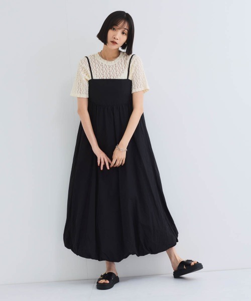 VICKY(ビッキー)の「バルーンキャミワンピース≪手洗い可能≫(ワンピース・レディース・アイボリー/ブラック/ブラウン・M)」の1枚目の写真