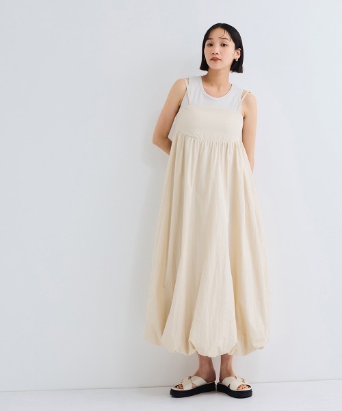 VICKY(ビッキー)の「バルーンキャミワンピース≪手洗い可能≫(ワンピース・レディース・アイボリー/ブラック/ブラウン・M)」の10枚目の写真