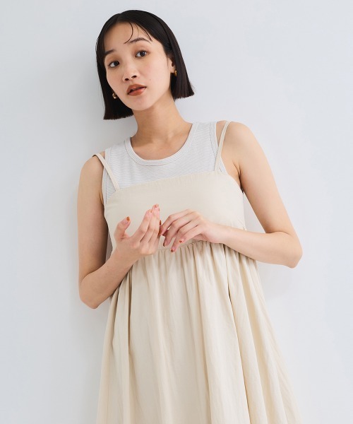 VICKY(ビッキー)の「バルーンキャミワンピース≪手洗い可能≫(ワンピース・レディース・アイボリー/ブラック/ブラウン・M)」の12枚目の写真