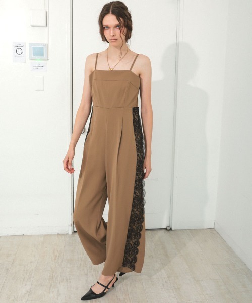 セール】【ANDRESD】side lace all in one dressサイドレース