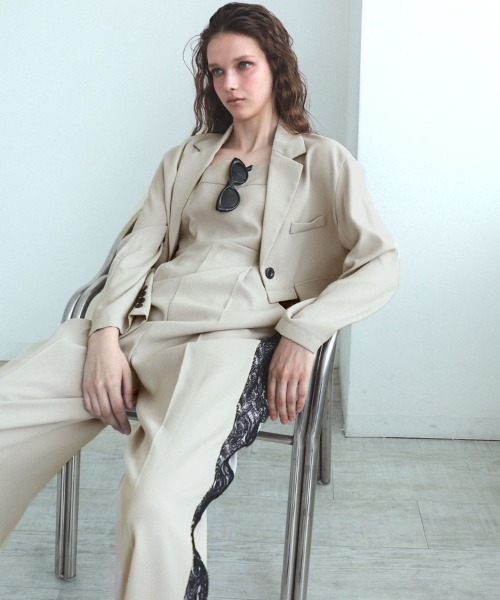 DONOBAN（ドノバン）の「【ANDRESD】side lace all in one dressサイドレースオールインワンドレス（ワンピース・レディース・グレイッシュベージュ/チャコール/ベージュ・S/M/L）」の19枚目の写真