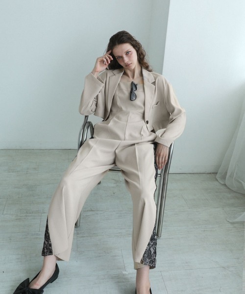 DONOBAN（ドノバン）の「【ANDRESD】side lace all in one dressサイドレースオールインワンドレス（ワンピース・レディース・グレイッシュベージュ/チャコール/ベージュ・S/M/L）」の20枚目の写真