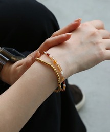 colleca la（コレカラ）の「[stainless]ステンレス・2連ビーズブレスレット<B>〈金属アレルギー対応〉（ブレスレット・キッズ）」