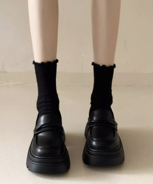 yuue' ( wear )（ユーイ）の「シンプル厚底ローファー（ローファー・レディース・ブラック系その他/ブラック・23.5cm/24.5cm/23.0cm/24.0cm）」の5枚目の写真