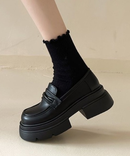 yuue' ( wear )（ユーイ）の「シンプル厚底ローファー（ローファー・レディース・ブラック系その他/ブラック・23.5cm/24.5cm/23.0cm/24.0cm）」の6枚目の写真