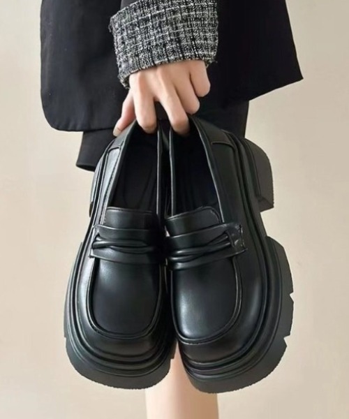 yuue' ( wear )（ユーイ）の「シンプル厚底ローファー（ローファー・レディース・ブラック系その他/ブラック・23.5cm/24.5cm/23.0cm/24.0cm）」の8枚目の写真