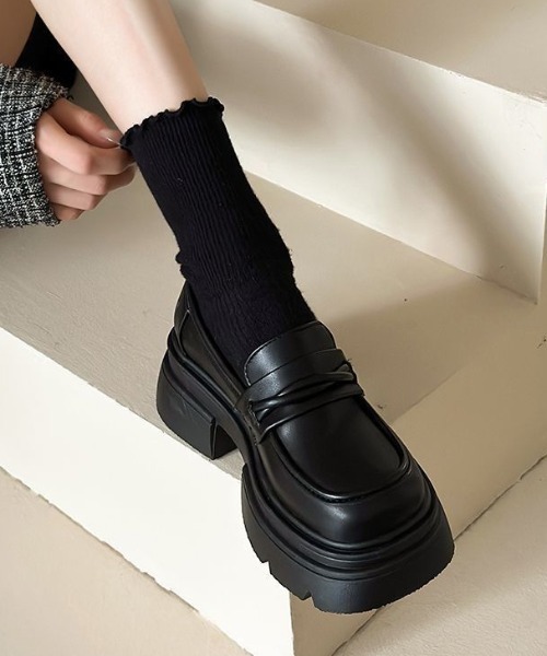 yuue' ( wear )（ユーイ）の「シンプル厚底ローファー（ローファー・レディース・ブラック系その他/ブラック・23.5cm/24.5cm/23.0cm/24.0cm）」の7枚目の写真