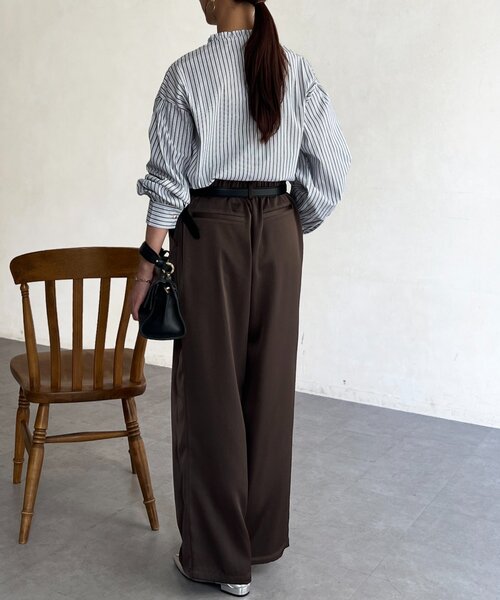 Chez toi（シェトワ）の「襟フリルシャツ（シャツ/ブラウス・レディース・ホワイト/サックスブルー・FREE）」の8枚目の写真