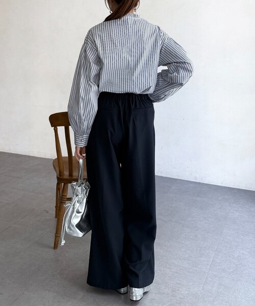 Chez toi（シェトワ）の「襟フリルシャツ（シャツ/ブラウス・レディース・ホワイト/サックスブルー・FREE）」の14枚目の写真