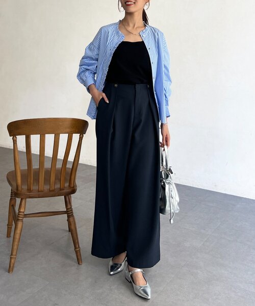 Chez toi（シェトワ）の「襟フリルシャツ（シャツ/ブラウス・レディース・ホワイト/サックスブルー・FREE）」の18枚目の写真