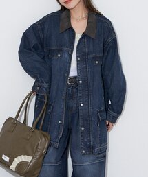 レディース　ハンティングジャケット　ジャケット　　コート　アウター　紺色　F KOBE LETTUCE ジャケット レディース アウター ダブル ゴールド