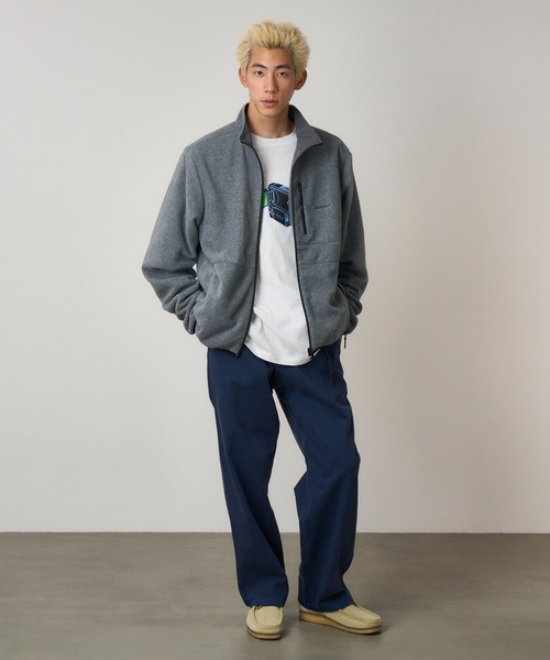 Gramicci(グラミチ)の「THERMAL FLEECE REVERSIBLE JACKET|サーマルフリースリバーシブルジャケット Gramicci グラミチ(ブルゾン・メンズ・ネイビー/ブラック/ヘザーグレー・XS/S/M/L/XL/XXL)」の12枚目の写真