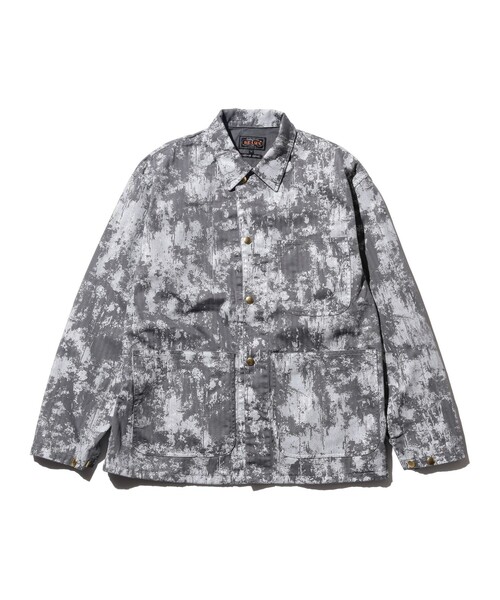 BEAMS PLUS(ビームスプラス)の「スーピマ ヘリンボーン プリント カバーオール(ブルゾン・メンズ・グレー/ブルー/オリーブ・L/M/S/XL)」の6枚目の写真