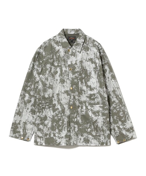 セール】スーピマ ヘリンボーン プリント カバーオール（ブルゾン