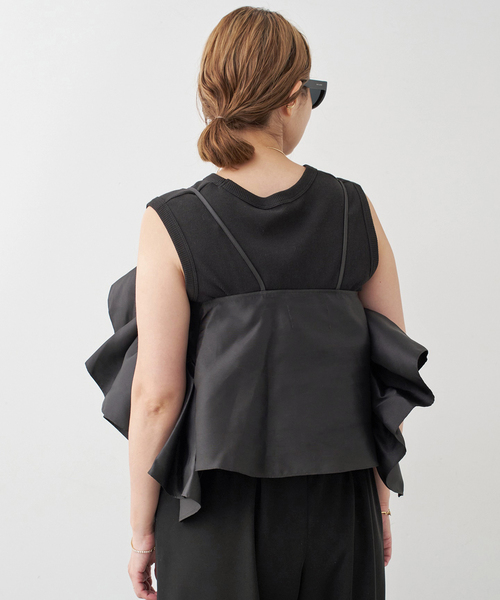 MARQUES ALMEIDA（マルケスアルメイダ）の「【MARQUES ALMEIDA/マルケスアルメイダ】FRONT FRILL TOP（シャツ/ブラウス・レディース・ブラック・FREE）」の11枚目の写真