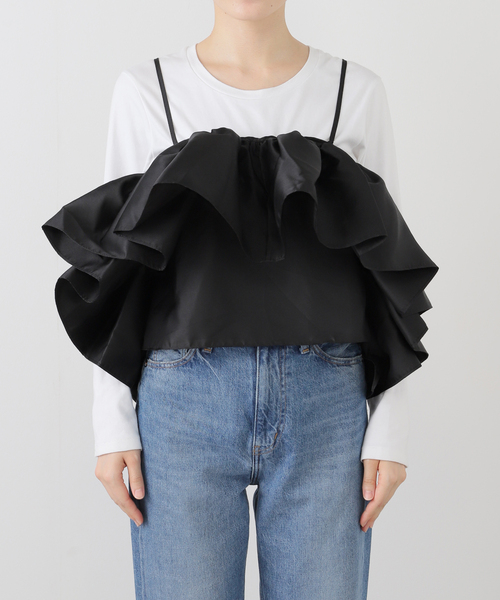 MARQUES ALMEIDA（マルケスアルメイダ）の「【MARQUES ALMEIDA/マルケスアルメイダ】FRONT FRILL TOP（シャツ/ブラウス・レディース・ブラック・FREE）」の15枚目の写真