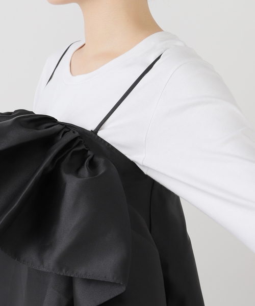 MARQUES ALMEIDA（マルケスアルメイダ）の「【MARQUES ALMEIDA/マルケスアルメイダ】FRONT FRILL TOP（シャツ/ブラウス・レディース・ブラック・FREE）」の2枚目の写真