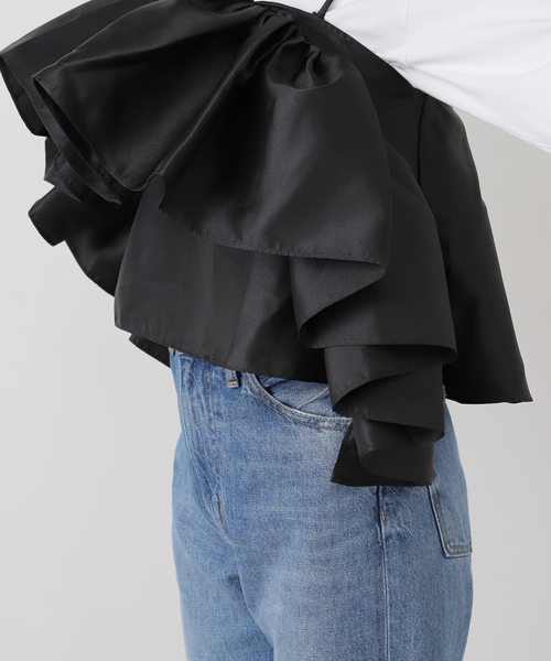 MARQUES ALMEIDA（マルケスアルメイダ）の「【MARQUES ALMEIDA/マルケスアルメイダ】FRONT FRILL TOP（シャツ/ブラウス・レディース・ブラック・FREE）」の3枚目の写真