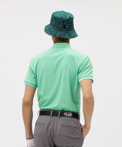 le coq sportif GOLF(ルコックスポルティフゴルフ)の「【le coq sportif GOLF】吸汗速乾/UVカットストレッチトライアングルジャガード半袖シャツ ゴルフウェア(ポロシャツ・メンズ・グリーン/ホワイト/ネイビー・L/XL/M/3L)」の10枚目の写真