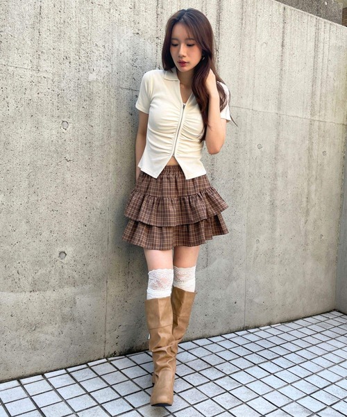 3.3 Field Trip （3.3フィールドトリップ）の「3.3 Field Trip／レザースラウチブーツ（ブーツ・レディース・ブラック/ベージュ・LARGE/MEDIUM）」の4枚目の写真