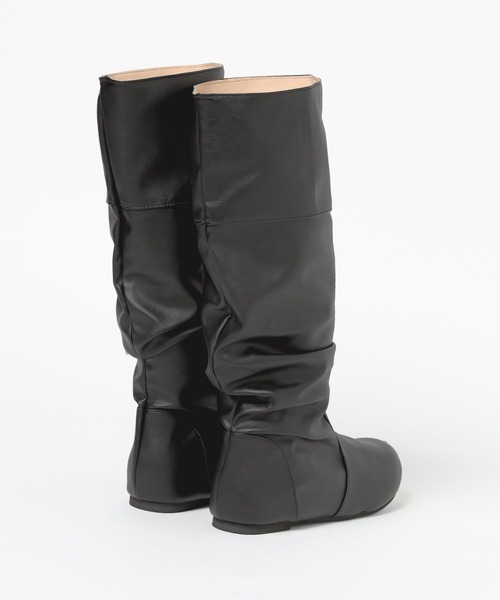 3.3 Field Trip （3.3フィールドトリップ）の「3.3 Field Trip／レザースラウチブーツ（ブーツ・レディース・ブラック/ベージュ・LARGE/MEDIUM）」の20枚目の写真