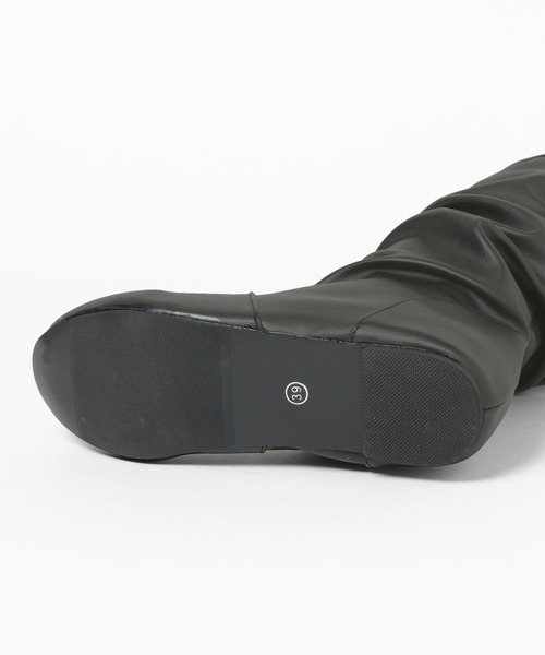 3.3 Field Trip （3.3フィールドトリップ）の「3.3 Field Trip／レザースラウチブーツ（ブーツ・レディース・ブラック/ベージュ・LARGE/MEDIUM）」の13枚目の写真