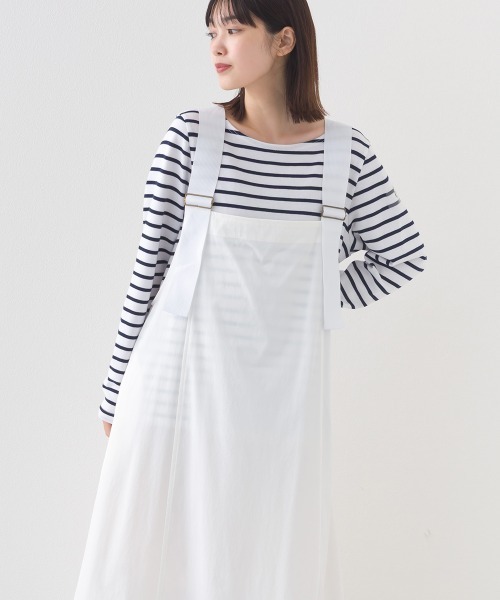 OMNES（オムネス）の「ナイロン リップストップワンピースジャンパースカート（ジャンパースカート・レディース・ホワイト/ベージュ/ブラック/カーキ・FREE）」の11枚目の写真