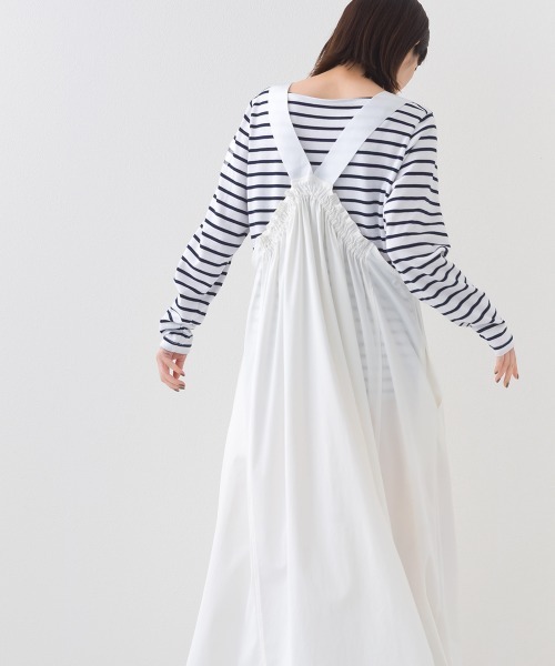 OMNES（オムネス）の「ナイロン リップストップワンピースジャンパースカート（ジャンパースカート・レディース・ホワイト/ベージュ/ブラック/カーキ・FREE）」の12枚目の写真