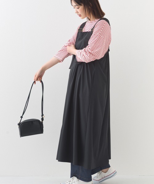 OMNES（オムネス）の「ナイロン リップストップワンピースジャンパースカート（ジャンパースカート・レディース・ホワイト/ベージュ/ブラック/カーキ・FREE）」の17枚目の写真