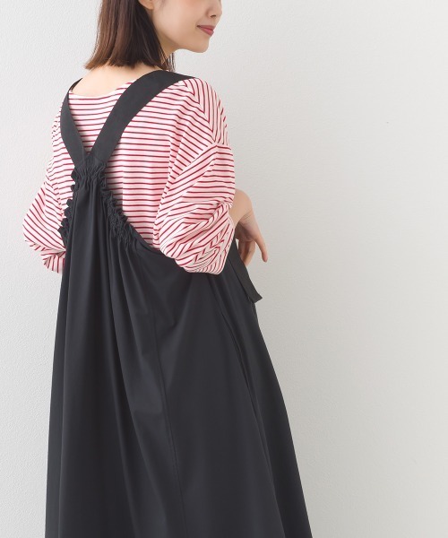 OMNES（オムネス）の「ナイロン リップストップワンピースジャンパースカート（ジャンパースカート・レディース・ホワイト/ベージュ/ブラック/カーキ・FREE）」の18枚目の写真