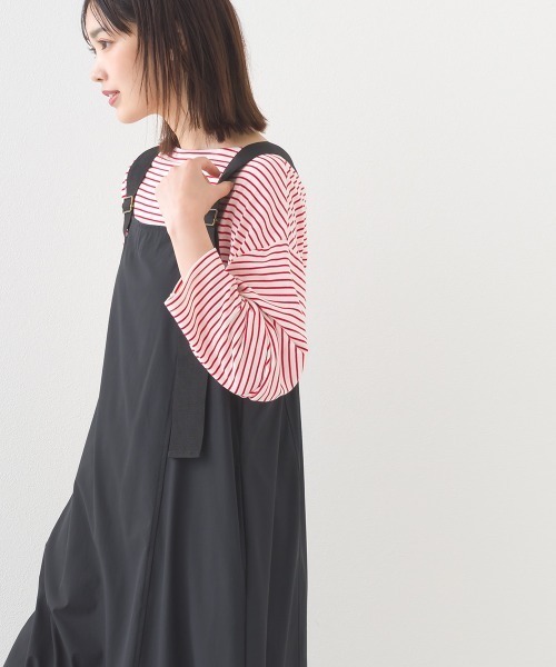 OMNES（オムネス）の「ナイロン リップストップワンピースジャンパースカート（ジャンパースカート・レディース・ホワイト/ベージュ/ブラック/カーキ・FREE）」の20枚目の写真