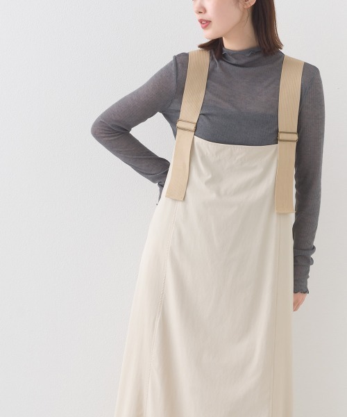 OMNES（オムネス）の「ナイロン リップストップワンピースジャンパースカート（ジャンパースカート・レディース・ホワイト/ベージュ/ブラック/カーキ・FREE）」の21枚目の写真