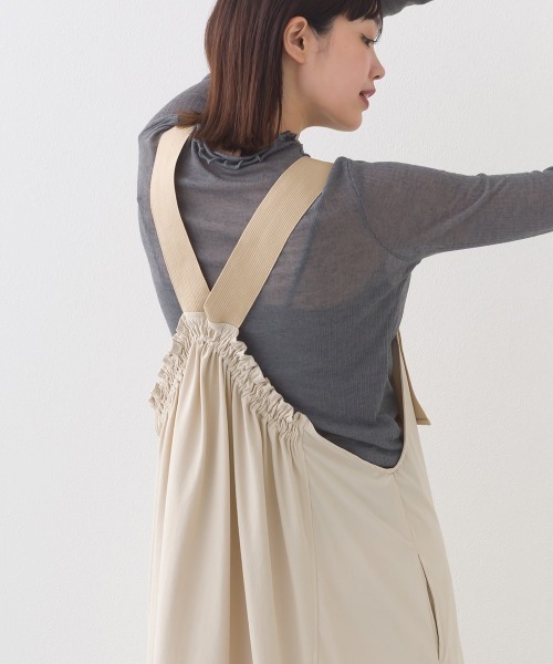 OMNES（オムネス）の「ナイロン リップストップワンピースジャンパースカート（ジャンパースカート・レディース・ホワイト/ベージュ/ブラック/カーキ・FREE）」の22枚目の写真