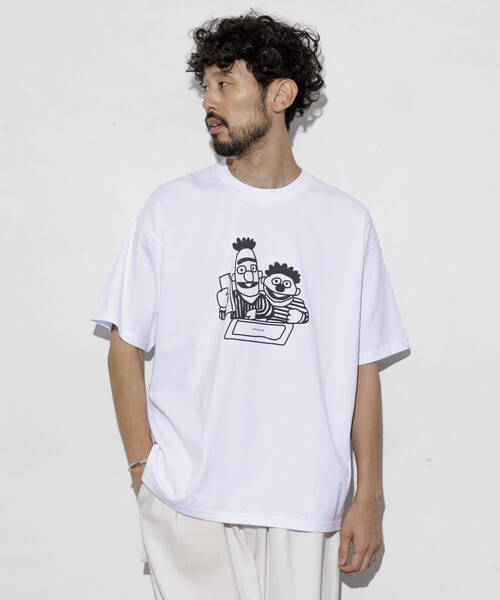 cotton pan（コットンパン）の「COTTON PAN/コットンパン ベストフレンズ フロントプリントTシャツ / CP25SS-FH007（Tシャツ/カットソー・メンズ・ブラック/ホワイト・M/L）」の9枚目の写真