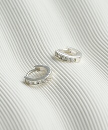 BAITS | ＜BAITS＞キュービックジルコニア ミニフープ ピアス(ピアス（両耳用）)