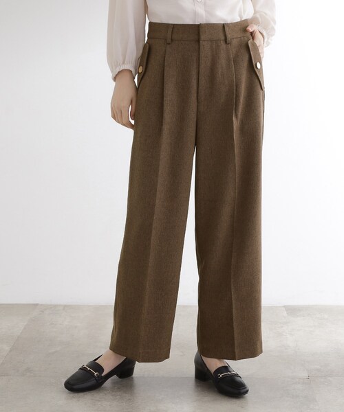 grove(グローブ)の「【洗える】着回し優秀!フラップポケットワイドパンツ(その他パンツ・レディース・ブラウン系/ブラック/チャコールグレー/グレー・03/02/01/05/04)」の4枚目の写真