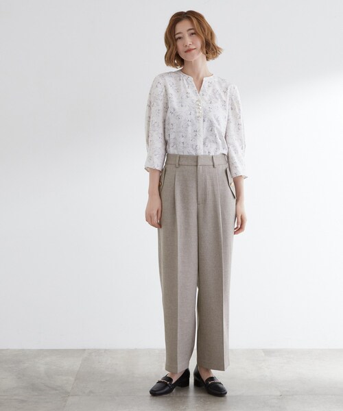 grove(グローブ)の「【洗える】着回し優秀!フラップポケットワイドパンツ(その他パンツ・レディース・ブラウン系/ブラック/チャコールグレー/グレー・03/02/01/05/04)」の6枚目の写真