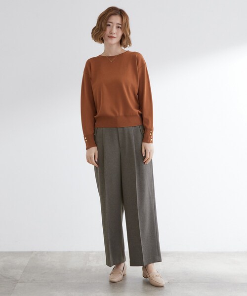 grove(グローブ)の「【洗える】着回し優秀!フラップポケットワイドパンツ(その他パンツ・レディース・ブラウン系/ブラック/チャコールグレー/グレー・03/02/01/05/04)」の10枚目の写真