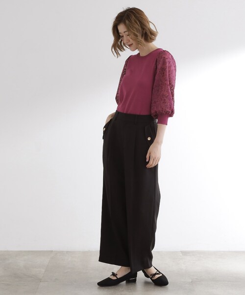 grove(グローブ)の「【洗える】着回し優秀!フラップポケットワイドパンツ(その他パンツ・レディース・ブラウン系/ブラック/チャコールグレー/グレー・03/02/01/05/04)」の15枚目の写真