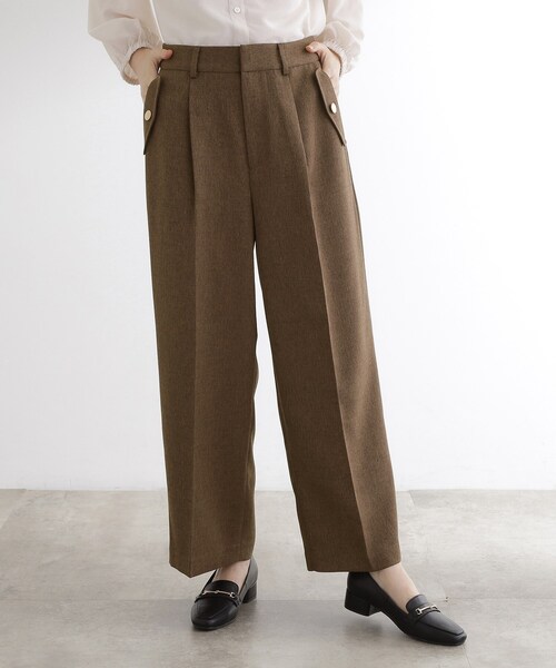 grove(グローブ)の「【洗える】着回し優秀!フラップポケットワイドパンツ(その他パンツ・レディース・ブラウン系/ブラック/チャコールグレー/グレー・03/02/01/05/04)」の17枚目の写真