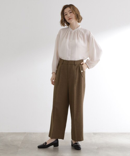 grove(グローブ)の「【洗える】着回し優秀!フラップポケットワイドパンツ(その他パンツ・レディース・ブラウン系/ブラック/チャコールグレー/グレー・03/02/01/05/04)」の18枚目の写真