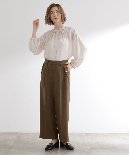 grove(グローブ)の「【洗える】着回し優秀!フラップポケットワイドパンツ(その他パンツ・レディース・ブラウン系/ブラック/チャコールグレー/グレー・03/02/01/05/04)」の19枚目の写真